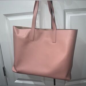 Everlane Bubblegum Pink The New Day Market Leather Large Tote